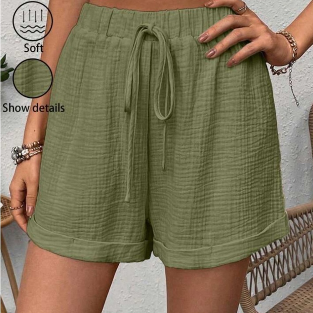 SHEIN Sage Green High Waist Shorts